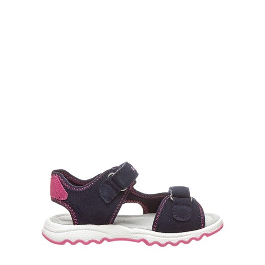 Skórzane sandały w kolorze granatowo-różowym Richter Shoes 34 Limango Polska