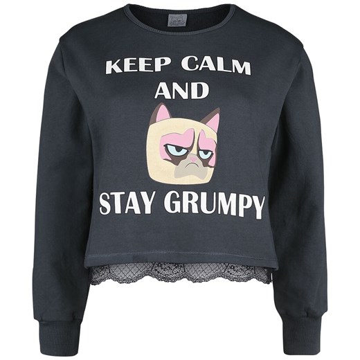 Grumpy Cat - Keep Calm And Stay Grumpy - Bluza - odcienie szarego XS EMP