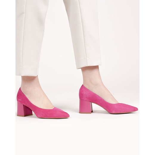 Eleganckie różowe czółenka 1434P damskie z zamszu Marco Shoes 40 Marco Shoes