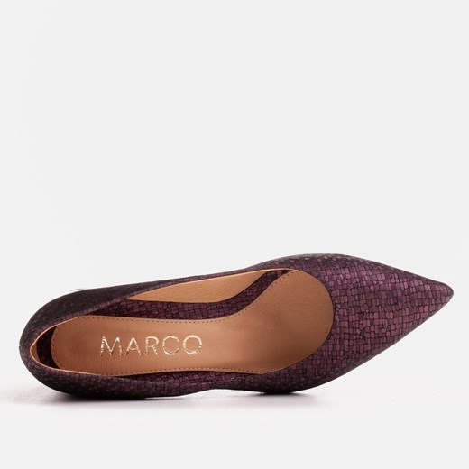Eleganckie czółenka damskie ze skóry zamszowej Marco Shoes 38 Marco Shoes