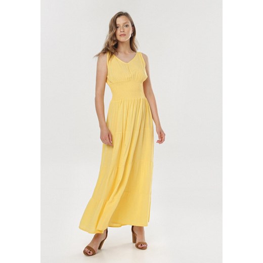 Żółta Sukienka Zeligale L/XL Born2be Odzież okazyjna cena