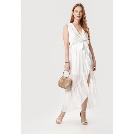 Biała Sukienka Morecea S/M promocja Born2be Odzież