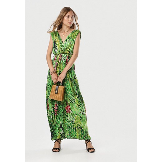 Zielona Sukienka Poreinisse L/XL promocja Born2be Odzież