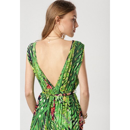 Zielona Sukienka Poreinisse L/XL promocyjna cena Born2be Odzież