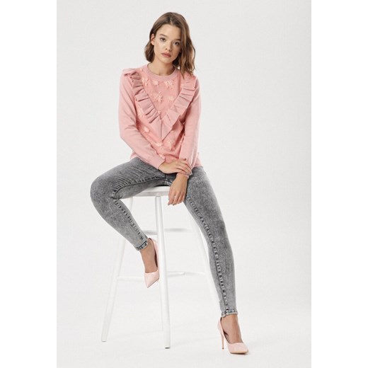 Różowy Sweter Lagurenna S/M promocyjna cena Born2be Odzież