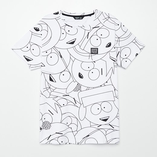 Cropp - Koszulka z nadrukiem South Park - Biały Cropp S Cropp