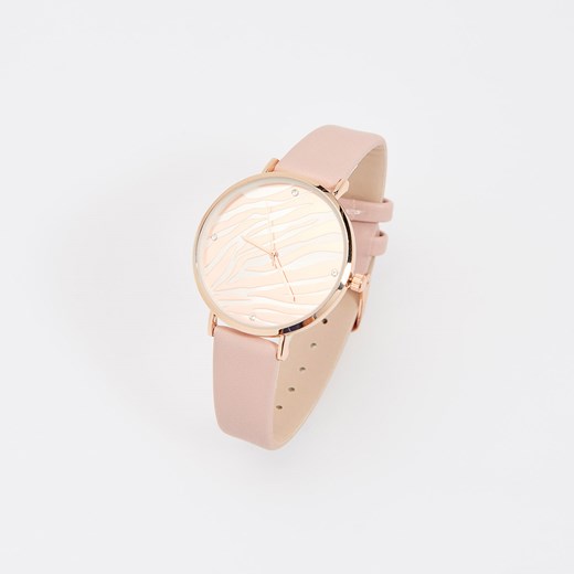 Mohito - Zegarek na pasku z imitacji skóry - Różowy Mohito ONE SIZE promocyjna cena Mohito