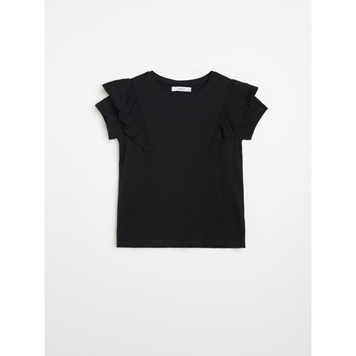 Reserved - T-shirt z bawełny organicznej - Czarny Reserved 152 Reserved