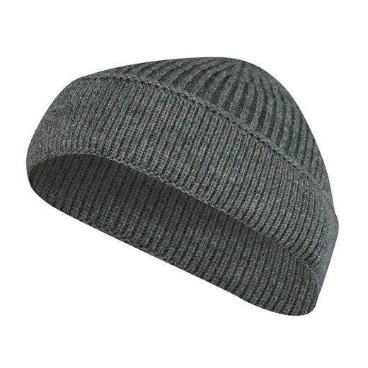 Czapka Męska, Szara Beanie, Jesienno-Zimowa, Prążkowana, Odwijana -PAKO JEANS CPAPJNSz69pp ze sklepu JegoSzafa.pl w kategorii Czapki zimowe męskie - zdjęcie 106807391