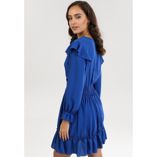 Niebieska Sukienka Thelania S/M promocja Born2be Odzież