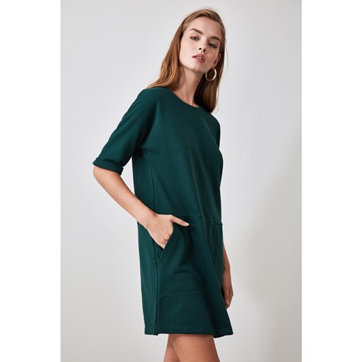 Trendyol Green Pocket Detailed Mini Knitting Dress Trendyol S Factcool