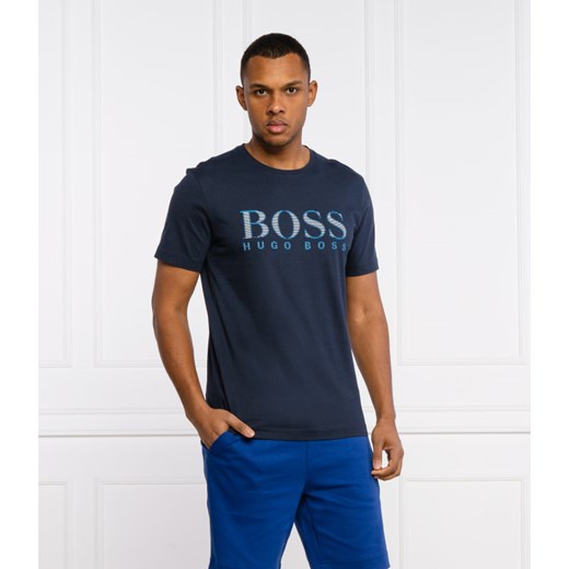Granatowy t-shirt męski BOSS HUGO 