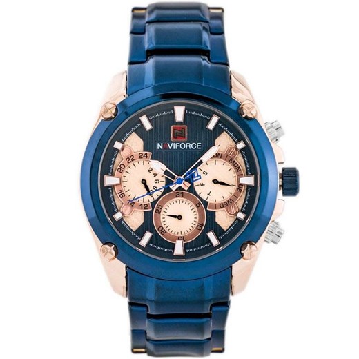 ZEGAREK MĘSKI NAVIFORCE - NF9113 (zn078e) - blue/rose + box Naviforce uniwersalny timeup.pl