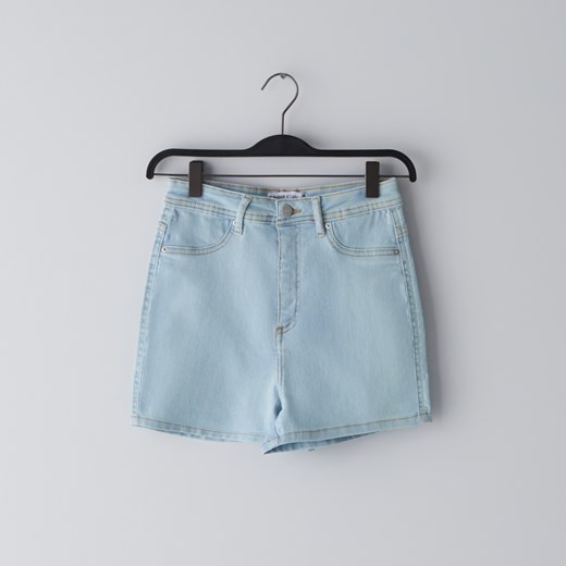 Cropp - Jeansowe szorty high waist - Niebieski Cropp 38 promocja Cropp