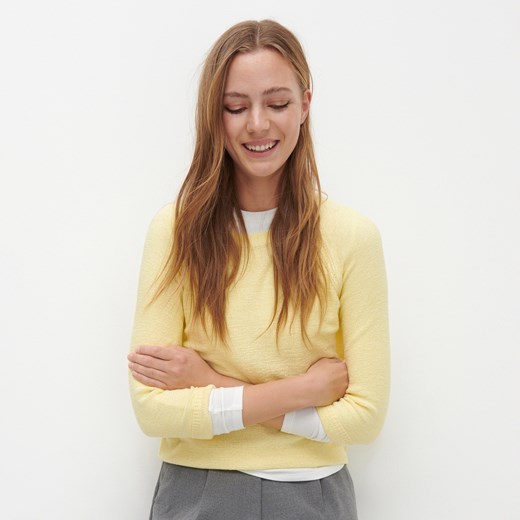Reserved - Sweter z raglanowymi rękawami - Żółty Reserved M Reserved