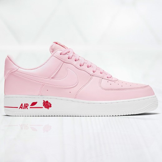 Buty sportowe męskie Nike air force różowe skórzane 