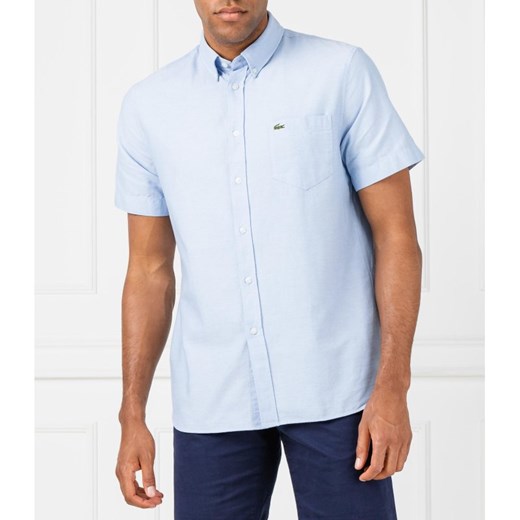 Niebieska koszula męska Lacoste z krótkim rękawem 