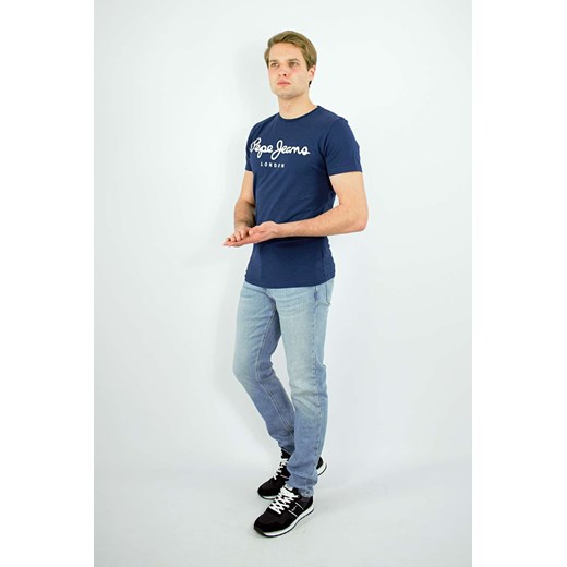 T-SHIRT KOSZULKA MĘSKA C PEPE JEANS GRANATOWA STRETCH Pepe Jeans XL Royal Shop