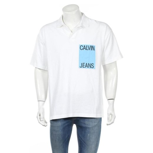 T-shirt męski Calvin Klein z bawełny z krótkimi rękawami 