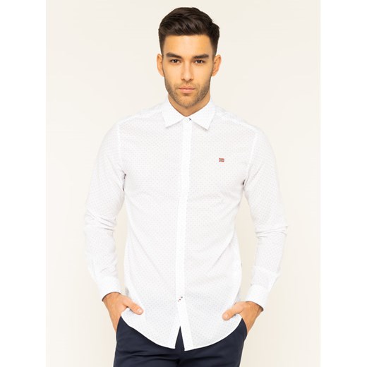 Napapijri Koszula Gassim N0YITU Biały Slim Fit Napapijri L promocja MODIVO
