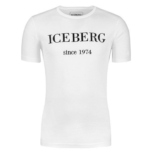Iceberg T-Shirt 19EI1P0F0146331 Biały Slim Fit Iceberg XXL promocyjna cena MODIVO