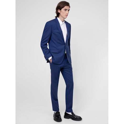 Hugo Garnitur Henry/Griffin182 50383613 Granatowy Slim Fit 46 okazyjna cena MODIVO