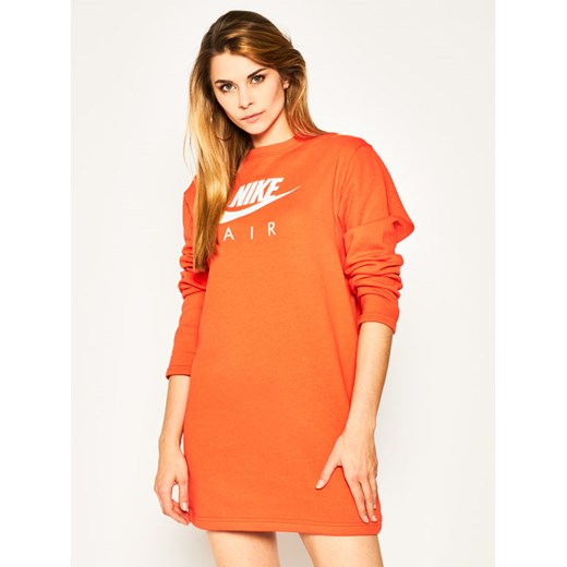 Nike Sukienka dzianinowa Nsw Air BV5134 Pomarańczowy Loose Fit Nike XS okazyjna cena MODIVO