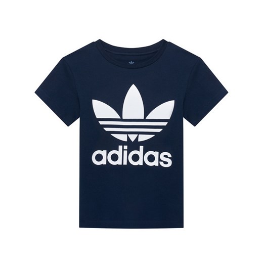 T-shirt chłopięce granatowy Adidas bawełniany 