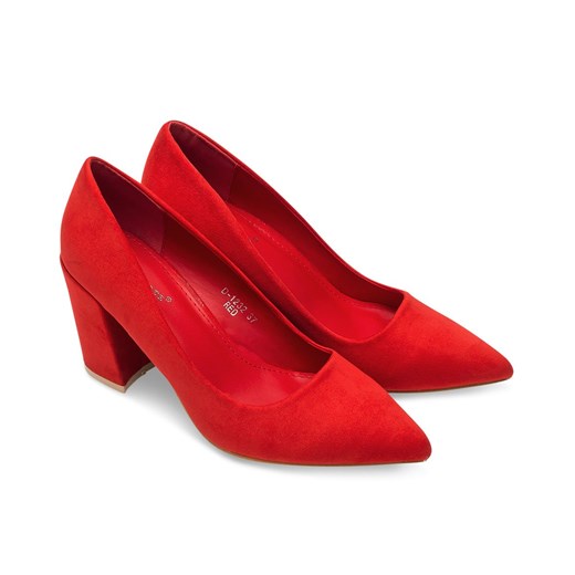 Czółenka damskie Ideal Shoes D-1232 Czerwone Ideal Shoes 39 twojeobuwie.pl