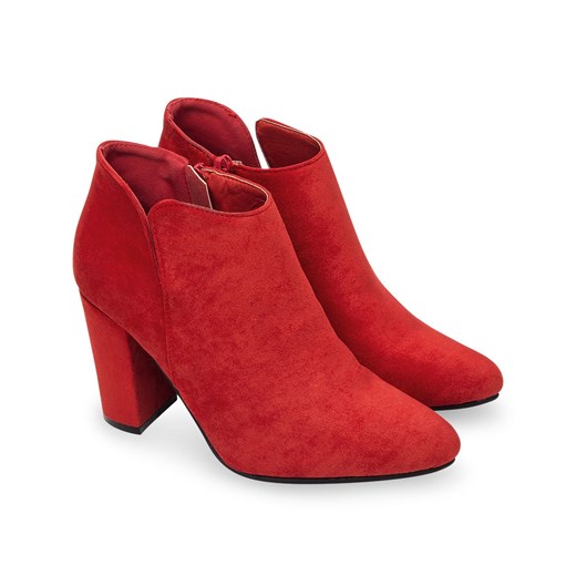 Botki damskie Ideal Shoes TX-2906 Czerwone Ideal Shoes 39 twojeobuwie.pl