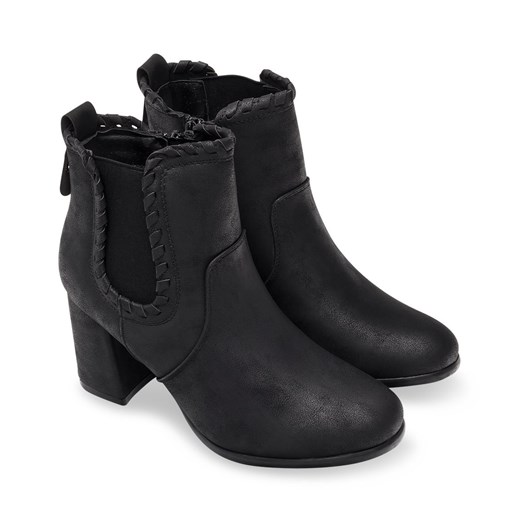 Botki damskie Lily Shoes HQ-10 Czarne Lily Shoes 36 okazyjna cena twojeobuwie.pl