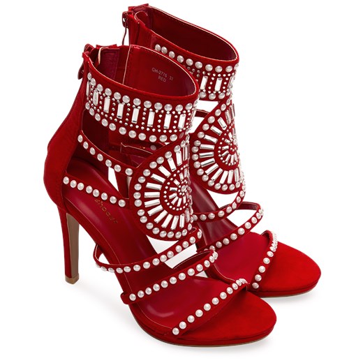 Sandałki damskie Ideal Shoes GH-2776 Czerwone Ideal Shoes 41 twojeobuwie.pl