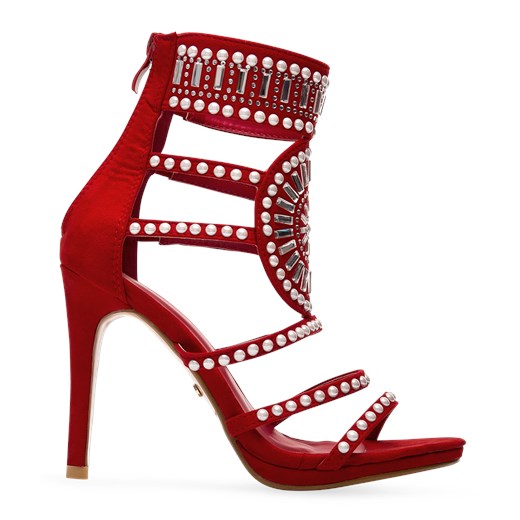 Sandałki damskie Ideal Shoes GH-2776 Czerwone Ideal Shoes 41 twojeobuwie.pl