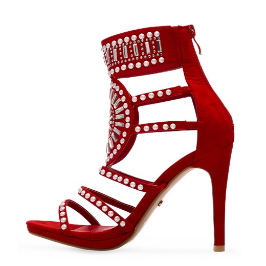 Sandałki damskie Ideal Shoes GH-2776 Czerwone Ideal Shoes 40 twojeobuwie.pl