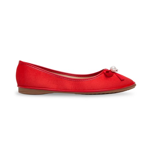 Balerinki damskie Ideal Shoes M-8806 Czerwone Ideal Shoes 37 twojeobuwie.pl