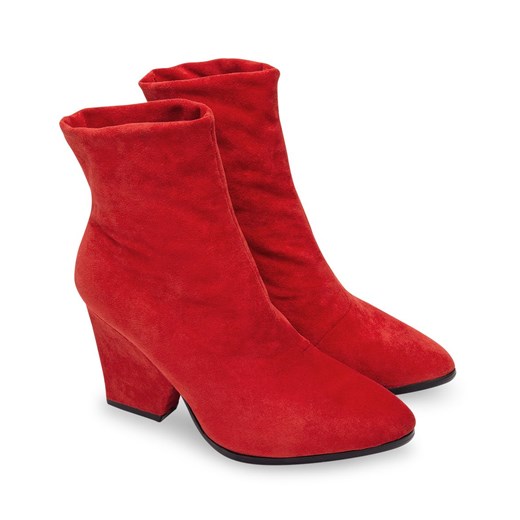 Botki damskie Ideal Shoes TX-2905 Czerwone Ideal Shoes 36 twojeobuwie.pl