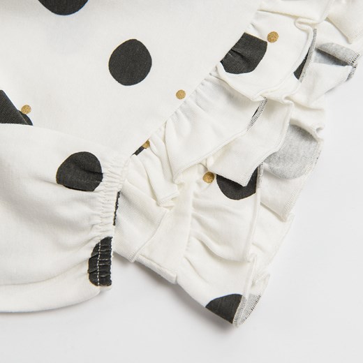 Odzież dla niemowląt Cool Club biała dla dziewczynki w groszki 