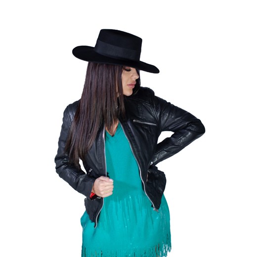 Kurtka skórzana Vision damska Rockandblue 34 czarny srebrne House Of Saki 34 wyprzedaż LKJ Fashion World