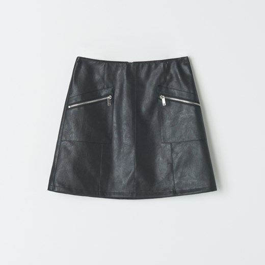 Mohito - Spódnica mini z imitacji skóry - Czarny Mohito 32 promocyjna cena Mohito