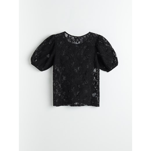 Reserved - Koronkowa bluzka - Czarny Reserved M promocyjna cena Reserved