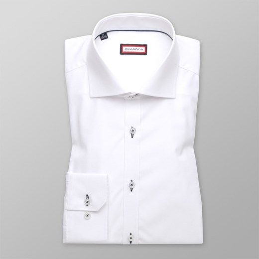 Biała koszula o mocno taliowanej sylwetce Willsoor S (37/38) / 176-182 promocyjna cena Willsoor