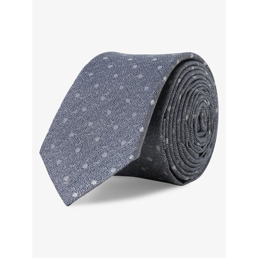 Drykorn Krawat z dodatkiem jedwabiu Mężczyźni Bawełna indygo w kropki ze sklepu vangraaf w kategorii Krawaty - zdjęcie 107237774