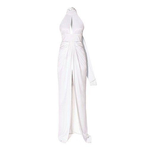 Sukienka biała Aggi z dekoltem w literę v bez rękawów 
