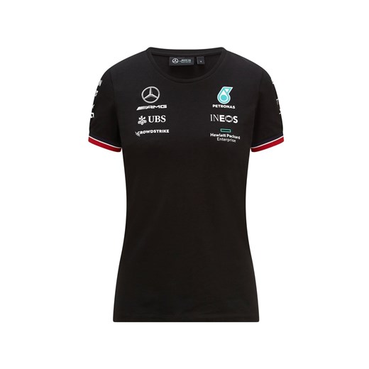 Bluzka damska Mercedes Amg Petronas F1 Team z krótkim rękawem z okrągłym dekoltem 