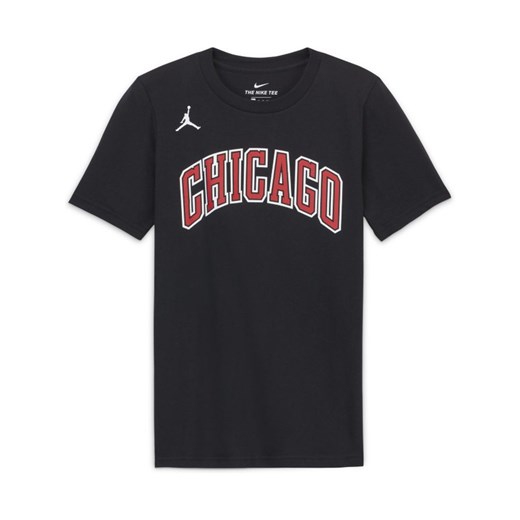 T-shirt dla dużych dzieci Chicago Bulls Statement Edition Jordan NBA - Czerń Nike S Nike poland