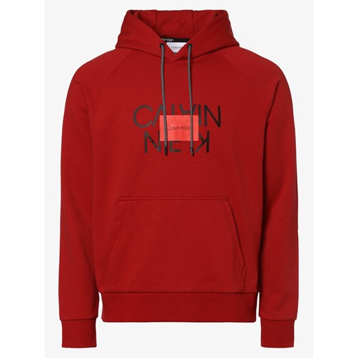 Calvin Klein - Męska bluza z kapturem, czerwony Calvin Klein S vangraaf