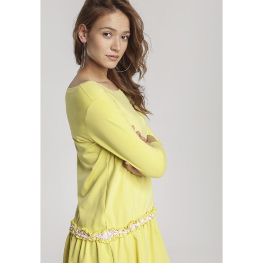 Jasnożółta Sukienka Palathyia Renee XL Renee odzież