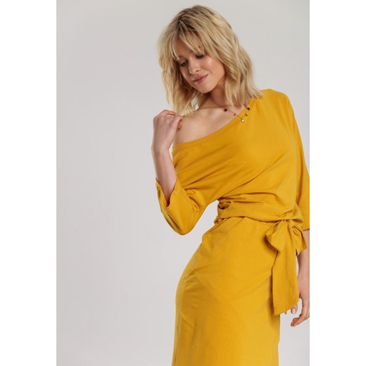 Żółta Sukienka Kimodia Renee XL Renee odzież