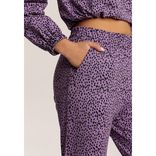Fioletowe Spodnie Narisea Renee S/M okazja Renee odzież