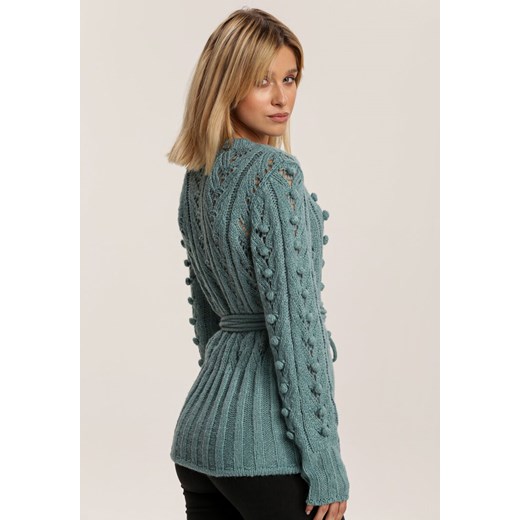 Niebieski Sweter Sharona Renee S/M promocyjna cena Renee odzież
